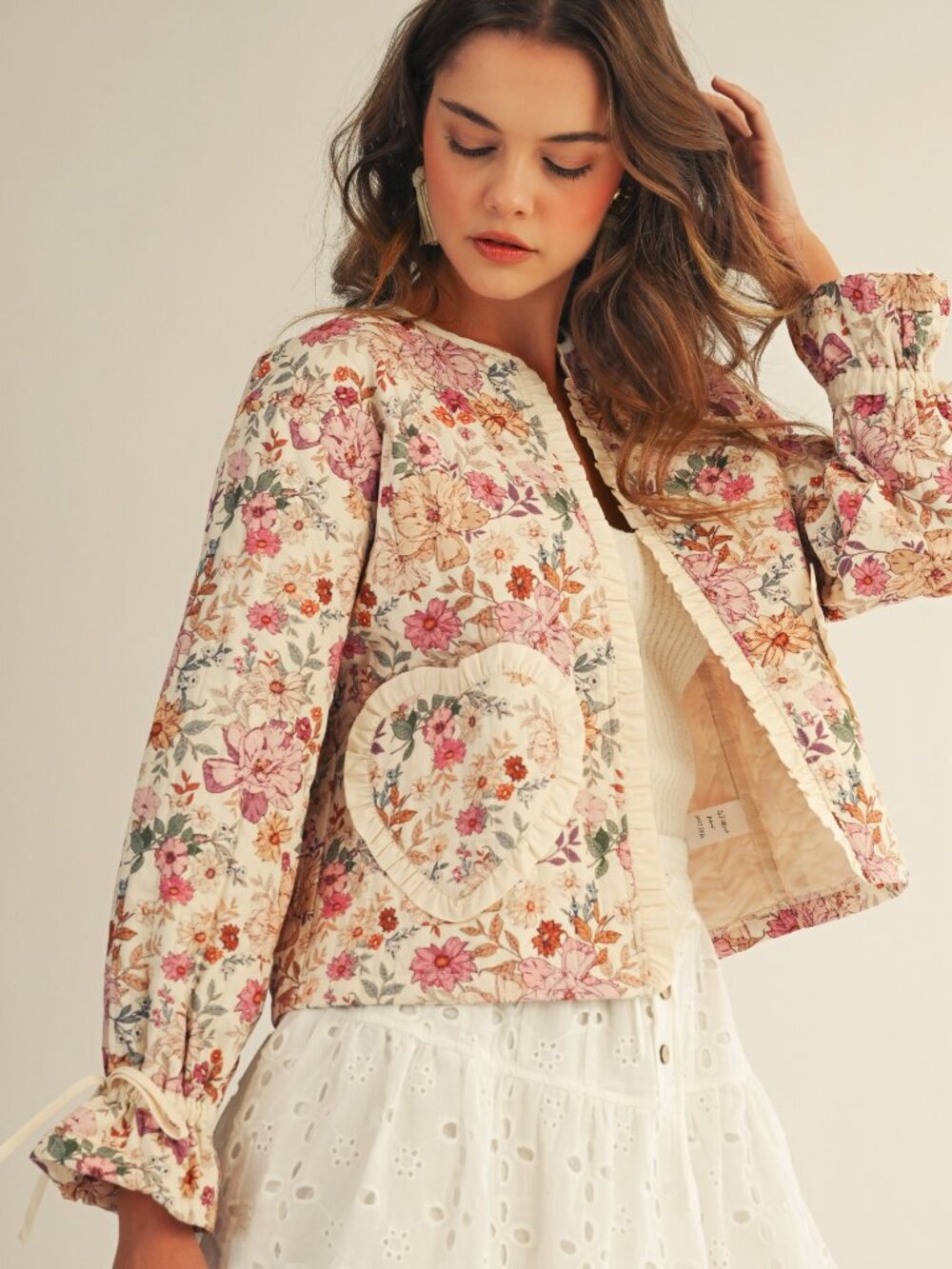 Floral Whimsical Print Jacket